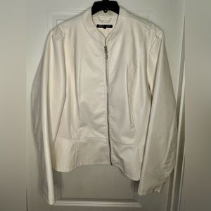 White Pleather Jacket ONLY WORN ONCE!